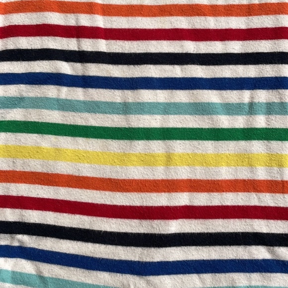 Primary rainbow colored striped long sleeve onesie size 18-24months - Picture 2 of 6